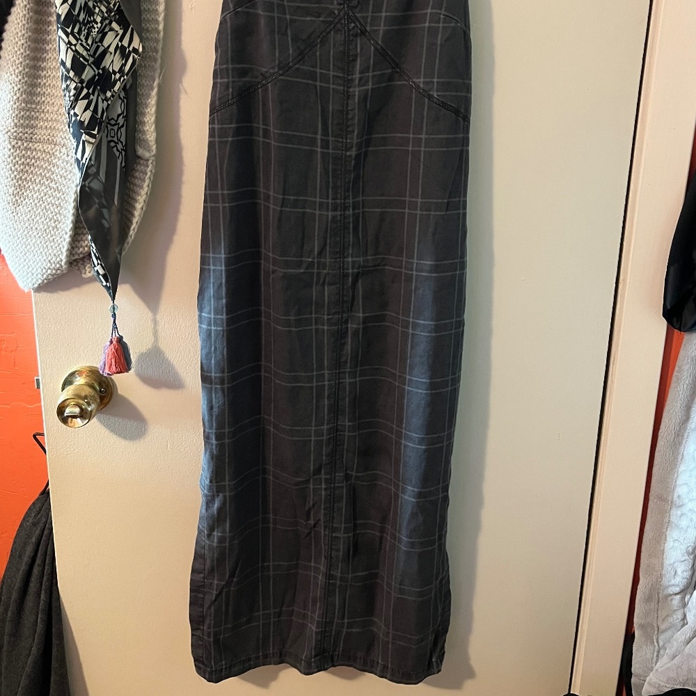 Topshop Grey Plaid Midi Dress - Picture 3 of 5